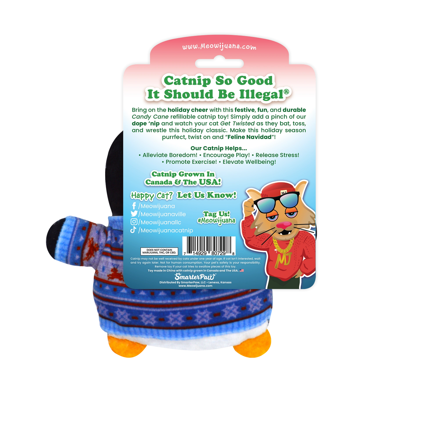 Get Waddled Cozy Penguin Refillable Cat Toy