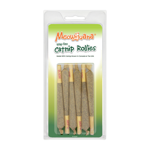 Detailed image of a catnip joint in packaging