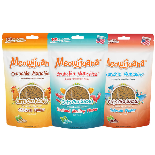 Crunchie Munchies® Variety Pack Trio Cat Treats – SmarterPaw