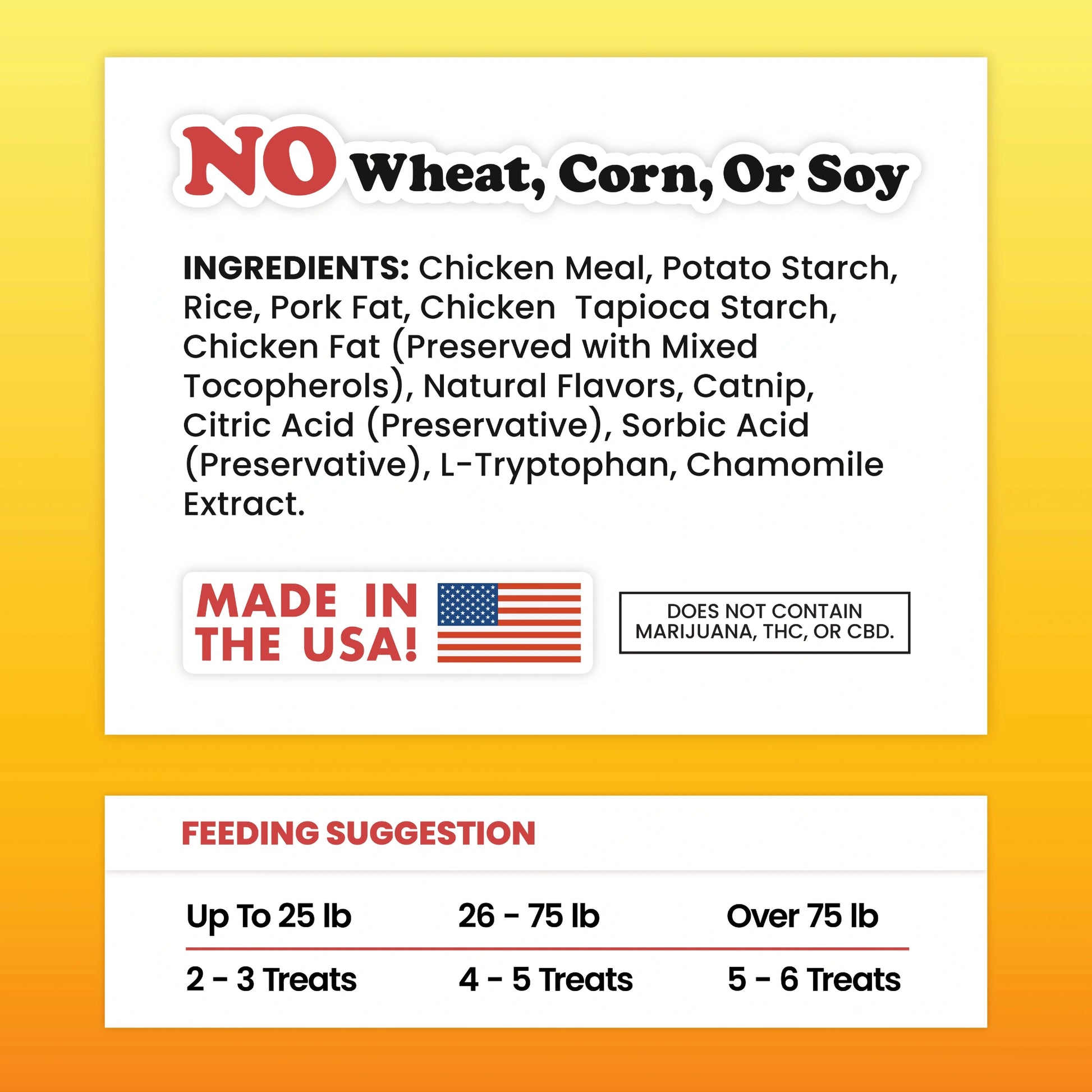 Doggijuana Juananip Bites chicken Flavor dog treats dosage