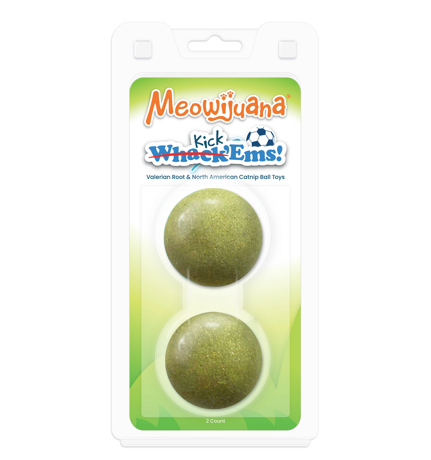 Kick'Ems Kalico Kush Compressed Catnip Ball Refill - 2 pack