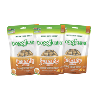 Doggijuana Juananip Bites Peanut Butter Flavor 3-pack dog treats