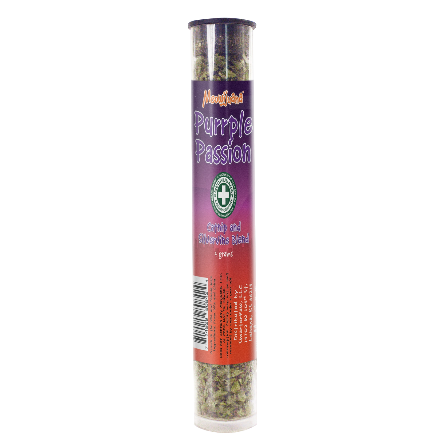 Purrple Passion Catnip and Silvervine blend sampler tube