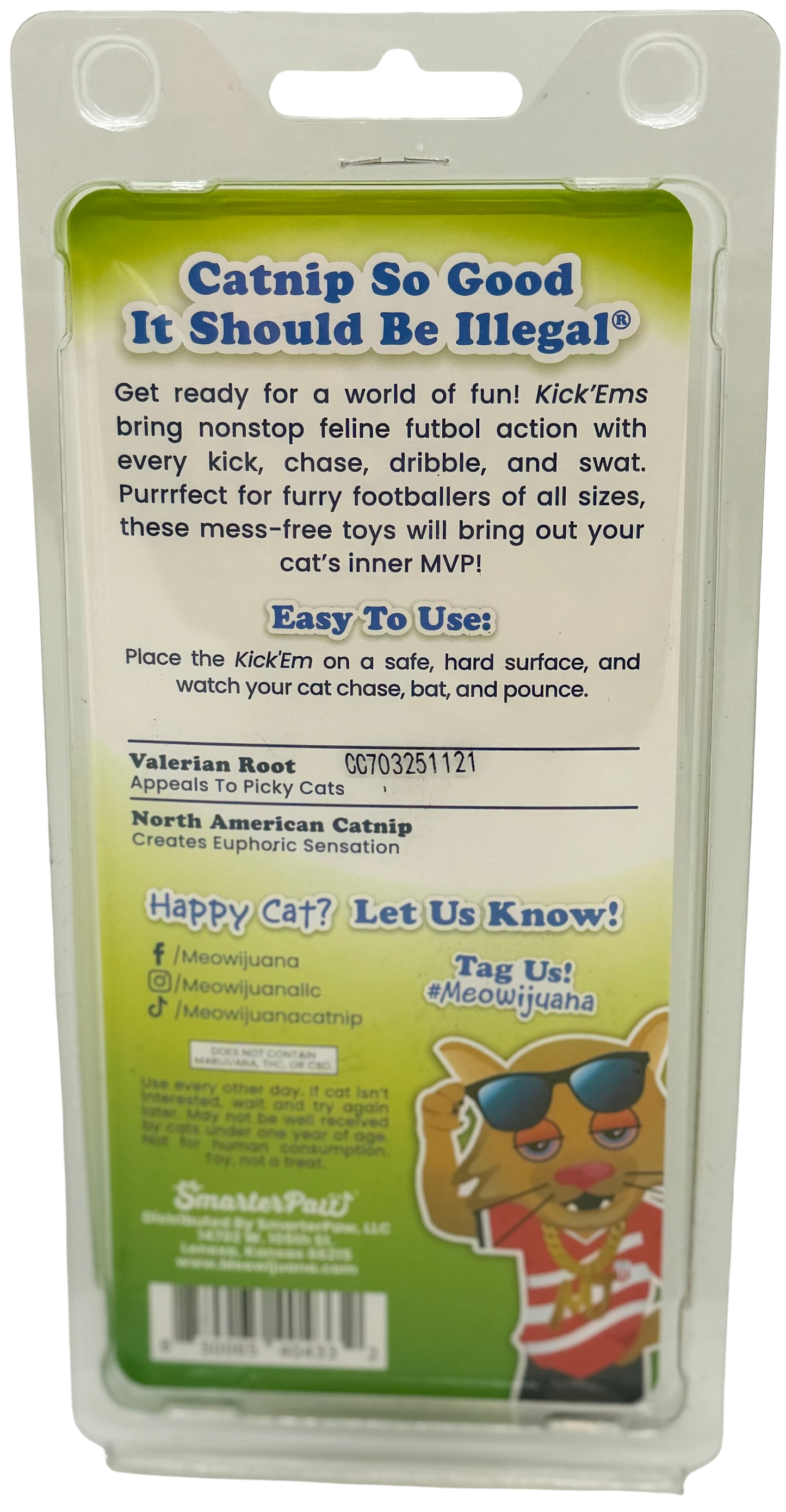 Kick'Ems Kalico Kush Compressed Catnip Ball Refill - 2 pack