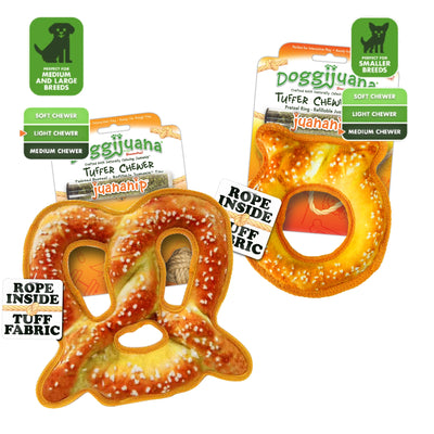 Twisted and Mini Pretzel tough dog toy bundle