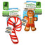 Candy Cane and Gingerbread tough dog toy bundle